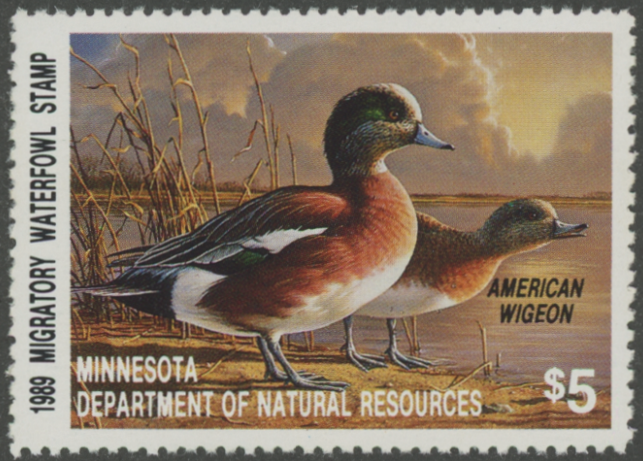 1989 Minnesota Duck Stamp Steamboat Island Duck Stamps