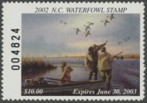 Scan of 2002 North Carolina Duck Stamp  MNH VF