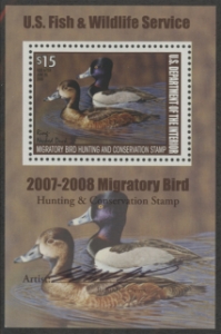 Scan of RW74B 2007 Duck Stamp  MNH F-VF