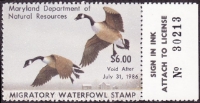 Scan of 1985 Maryland Duck Stamp MNH VF