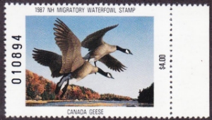 Scan of 1987 New Hampshire Duck Stamp MNH VF