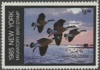 Scan of 1985 New York Duck Stamp - First of State MNH VF