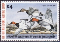 Scan of 1987 Oklahoma Duck Stamp MNH VF
