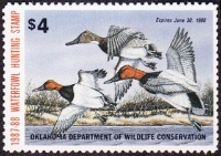 Scan of 1987 Oklahoma Duck Stamp MNH VF