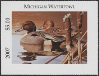 Scan of 2007 Michigan Duck Stamp MNH VF