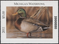 Scan of 2011 Michigan Duck Stamp MNH VF