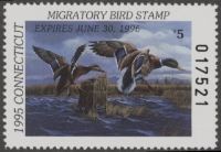Scan of 1995 Connecticut Duck Stamp MNH VF