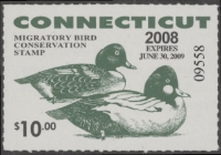 Scan of 2008 Connecticut Duck Stamp MNH VF