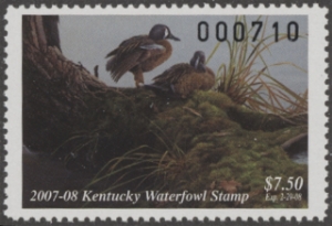 Scan of 2007 Kentucky Duck Stamp MNH VF