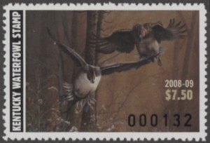 Scan of 2008 Kentucky Duck Stamp MNH VF