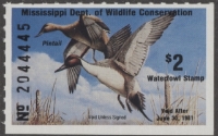 Scan of 1980 Mississippi Duck Stamp MNH VF