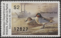 Scan of 1992 Mississippi Duck Stamp MNH VF