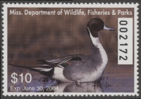 Scan of 2003 Mississippi Duck Stamp MNH VF