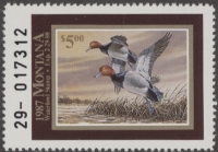 Scan of 1987 Montana Duck Stamp MNH VF