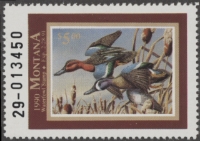 Scan of 1990 Montana Duck Stamp MNH VF