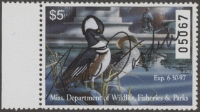 Scan of 1996 Mississippi Duck Stamp Governor's Edition MNH VF