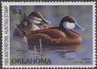 Scan of 1995 Oklahoma Duck Stamp MNH VF