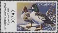 Scan of 1997 Oklahoma Duck Stamp MNH VF
