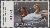Scan of 1999 Oklahoma Duck Stamp MNH VF