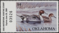 Scan of 2000 Oklahoma Duck Stamp MNH VF