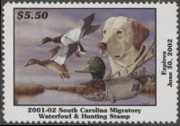 Scan of 2001 South Carolina Duck Stamp MNH VF