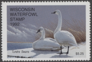 Scan of 1992 Wisconsin Duck Stamp MNH VF