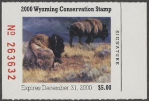 Scan of 2000 Wyoming Duck Stamp MNH VF