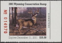 Scan of 2001 Wyoming Duck Stamp MNH VF