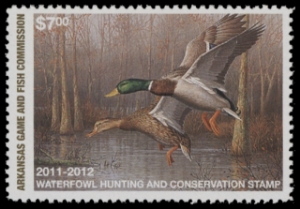 Scan of 2007 Arkansas Duck Stamp MNH VF