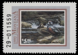Scan of 1993 Montana Duck Stamp MNH VF