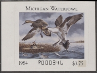 Scan of 1984 Michigan Duck Stamp MNH VF