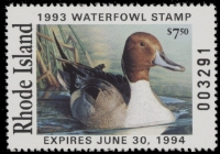 Scan of 1993 Rhode Island Duck Stamp MNH VF