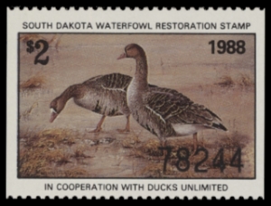 Scan of 1988 South Dakota Duck Stamp MNH VF