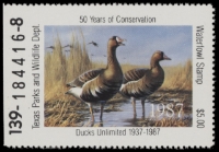 Scan of 1987 Texas Duck Stamp MNH VF