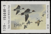 Scan of 1988 Texas Duck Stamp MNH VF