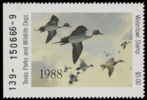 Scan of 1988 Texas Duck Stamp MNH VF
