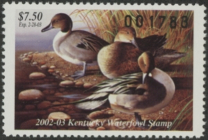 Scan of 2002 Kentucky Duck Stamp  MNH VF