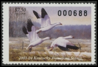 Scan of 2003 Kentucky Duck Stamp  MNH VF