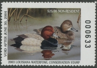 Scan of 2003 Louisiana Duck Stamp Non Resident MNH VF