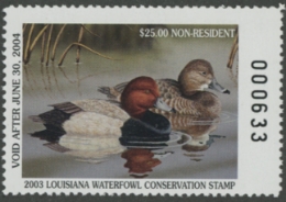 Scan of 2003 Louisiana Duck Stamp Non Resident MNH VF