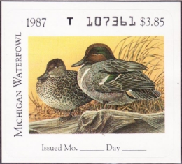 Scan of 1987 Michigan Duck Stamp MNH VF