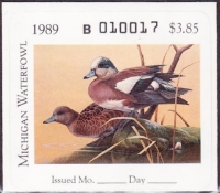 Scan of 1989 Michigan Duck Stamp MNH VF