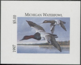 Scan of 1997 Michigan Duck Stamp MNH VF