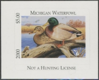 Scan of 2000 Michigan Duck Stamp MNH VF