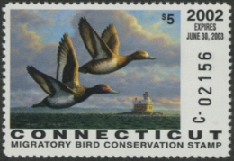 Scan of 2002 Connecticut Duck Stamp MNH VF