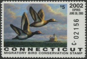 Scan of 2002 Connecticut Duck Stamp MNH VF