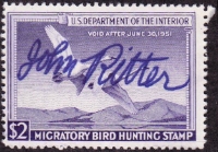 Scan of RW17 1950 Duck Stamp Used F-VF