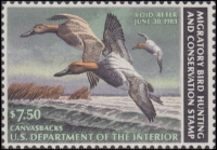 Scan of RW49 1982 Duck Stamp MNH F-VF