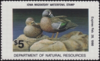 Scan of 1989 Iowa Duck Stamp MNH VF