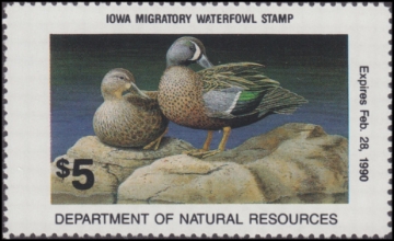 Scan of 1989 Iowa Duck Stamp